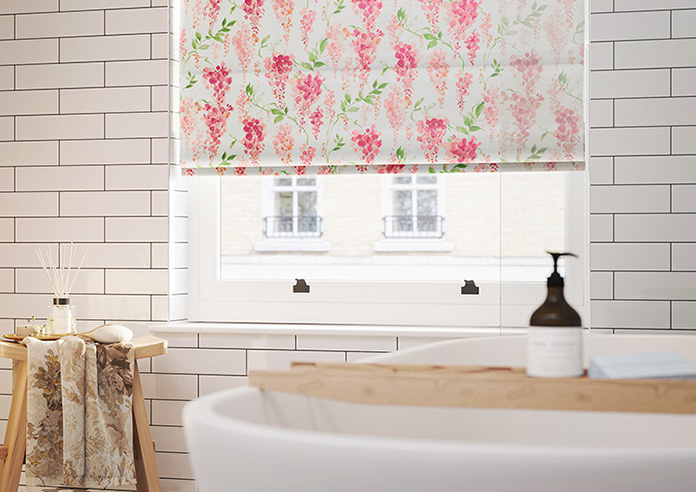 Wisteria Silk, Vivid Pink - Roman Blind - Image 5